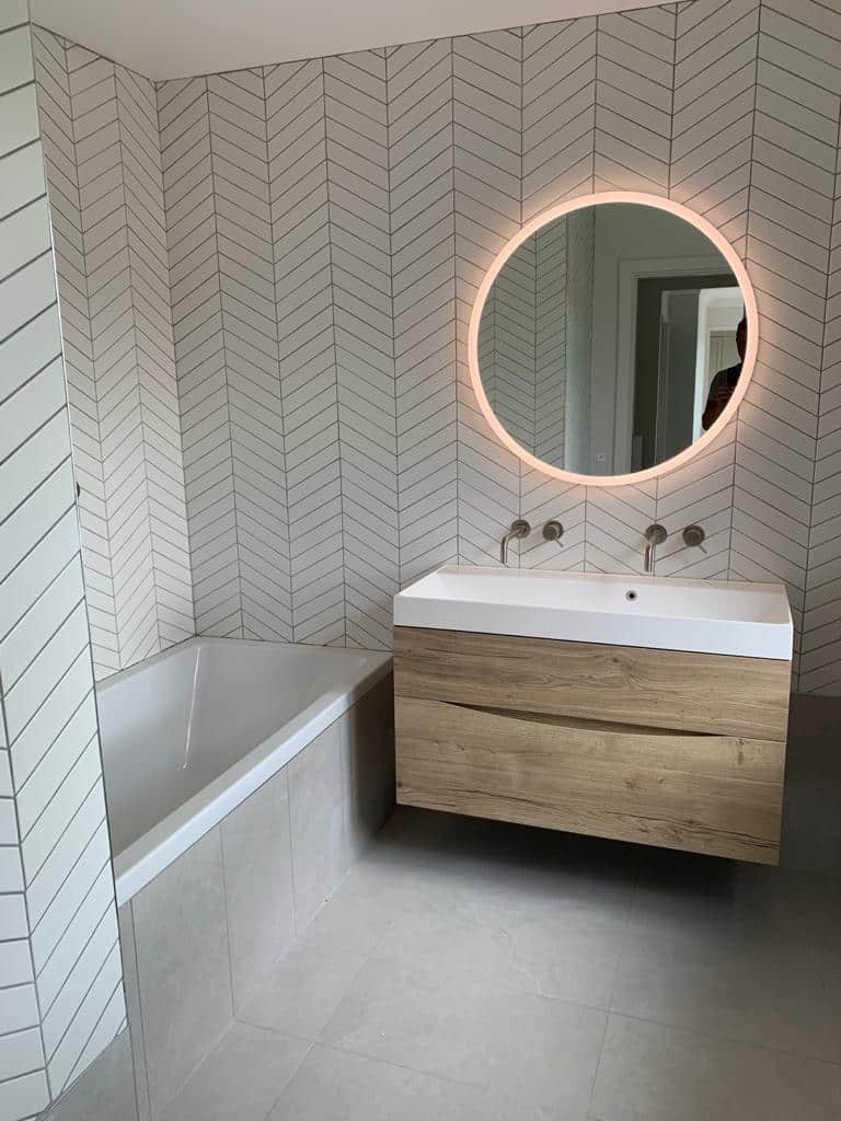 Oslo blue gloss brick mosaic
